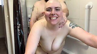 Rebecca Curves gets her arse wrecked in the shower