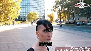 Skinny German Teen with natural tits picked up on the street