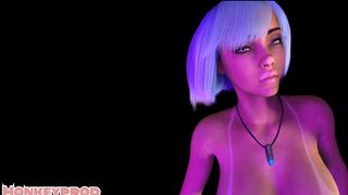 Slut doll dressed in Jinx cosplay