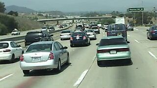 Tattooed brunette whore decided to join to nasty Bacchanalia happening in minivan