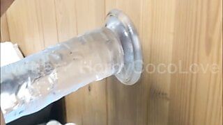 This newly bought toy is thick and big, which is a little difficult for me to get used to.