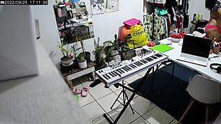 Voyeur. My wife before going to the school