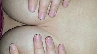 WIfe flashing big juicy TITS