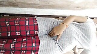 Young cute girl bathing in Indian home Indian cute girl desi