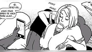 a Russian with her big tits