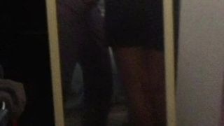 Asian hand job on huge dick