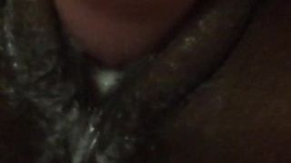 Black girl with a creamy pussy