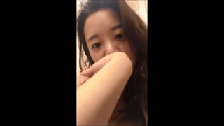 Chinese student early morning masturbation in bathroom