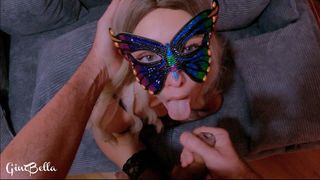 Cum in my mouth! German amateur teen slut sucks a big dick – POV!