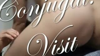 Eating pussy during conjugal visit in the jail