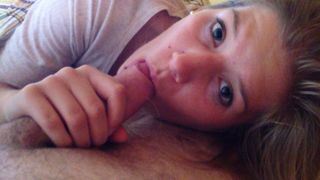 First Blowjob Video with beautiful blonde babe Marie