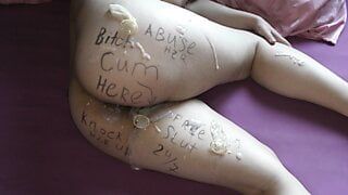 Found used wife with creampie after gangbang and jerked off!