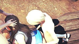 Hentai Uncensored – Haruka Gets Fucked While Sucking Another Guy