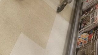 Hot college girls checking out at Publix