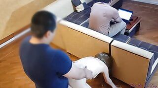 I am a very hot wife if my husband does not want to fuck me his stepbrother will fuck me like a whore while he works on