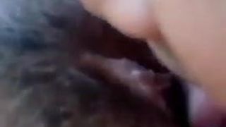 Indian boy sucking his gf’s wet pussy