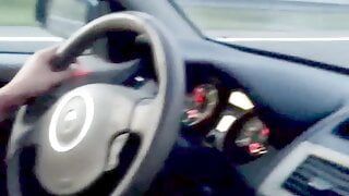 Masturbating and squirt in public parking with Sexy Devil