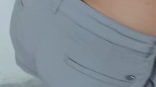 Mature woman in mini shorts erotic