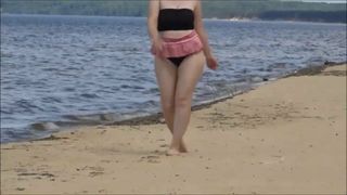 My Mini skirt on the beach