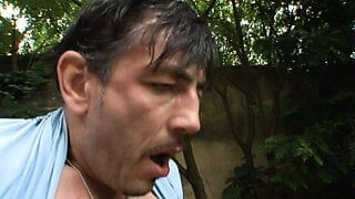 Outdoor bikini babe with erect nipples fucks stranger