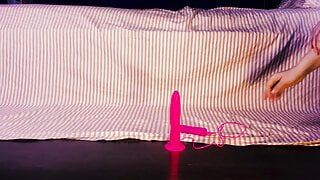 Pretty MILF In Short Skirt Ride Her Favorite Dildo! Vibro Toy! Home Alone! PAWG