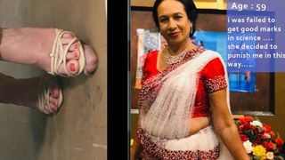 Science teacher punished me with her High Heels