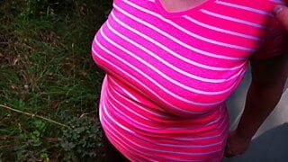 Slap her breast outdoor – Dirty Talk