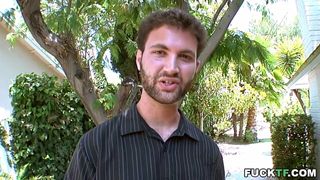 Small cocked guy joins to gangbang