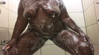 Teen caught masturbating in the shower  on camera
