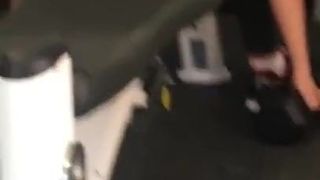 transparent leggings in gym