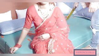 Woman having fun with cousin in his home