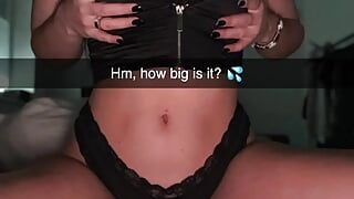 18 year old slut cheats on her boyfriend on Snapchat with his stepbrother and gets creampied Sexting Cuckold Cheating