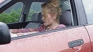 A super hot German lady with blonde hair gets her holes hammered