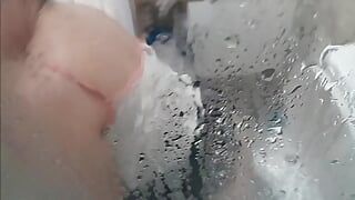 Angry girlfriend invades bathroom