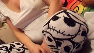 Braless gf’s big, erect nipples