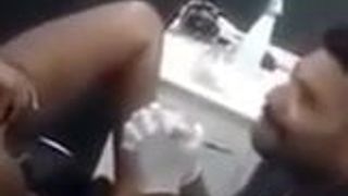 Brazilian bitch puts pierced pussy