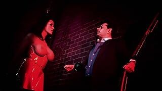 Brunette bizarrlady fuck her sex slave in dungeon