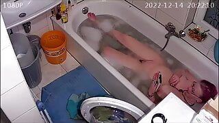 Caught taking a bath (no sound)