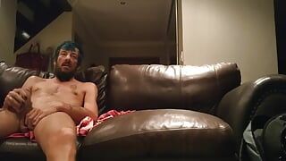 fucking my  slutty wife on the leather sofa