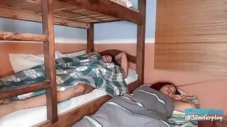 girl fucks her friend’s boyfriend while she is lying