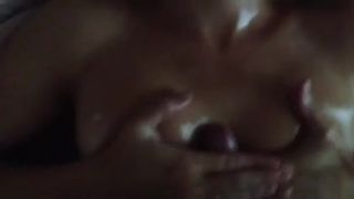 Hot and sweaty tit wank – part 2 happy ending