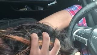 Puerto Rican gives head in car