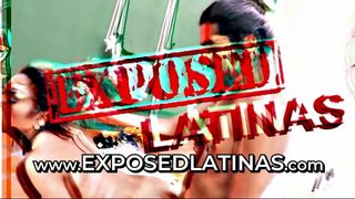 Beautiful long haired Latina brunette gets her pussy drilled