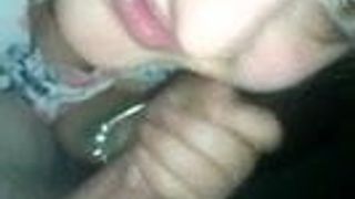 British bird sucks cock