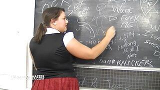 Curvy student with big ass and tits fucked by Form Master