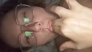 Fingering and fucks pussy. Solo Girl, horny as fuck.