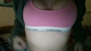 Girl Massaging her big breasts