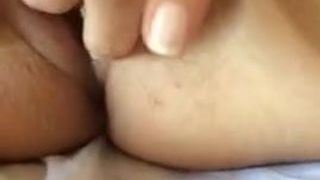 Lili touching her self