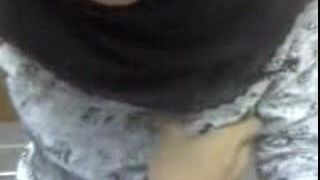 malaysian hijab girl boob press