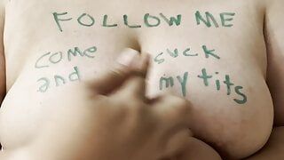 My 2nd video Write your names on my boobs